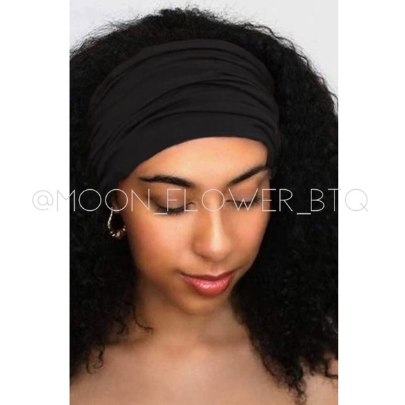 🔴SALE 3/$20🔴 Boho Turban Headband Ear Warmer Black - Picture 5 of 8